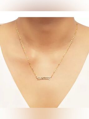 Mommy necklace NWT sterling silver gold-plated 14k gold 18” pendant Mother’s day